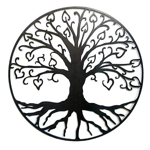 tree of life painting black and white