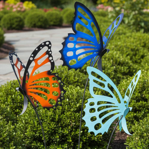 Big Butterfly Garden Stakes Cricket Forge