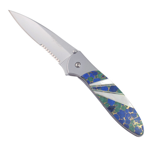 Ken Onion Kershaw Azurite Stonework Knife