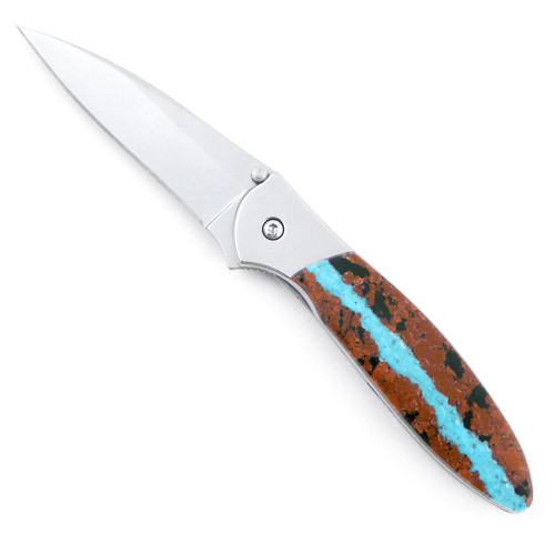 Kershaw 'Leek' Pocket Knife with Vein Turquoise Handle