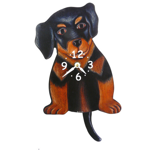 Tail-Wagging Rottweiler Clock | Rottweiler Pendulum Clock