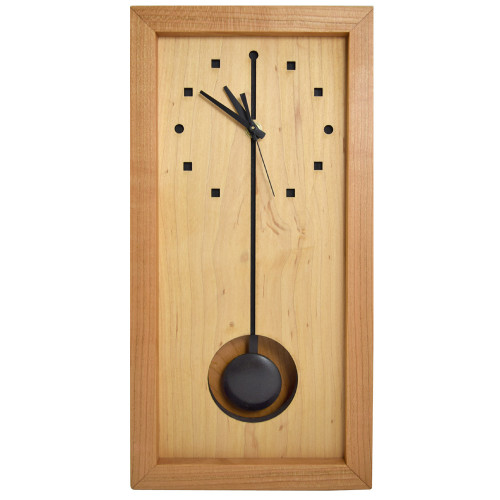 Cherry + Maple Wood Tall Box Clock