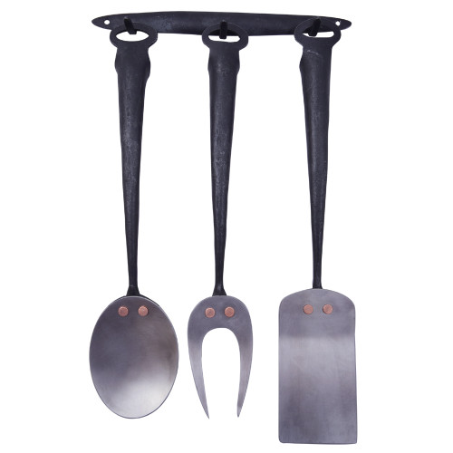 Iron and Stainless Steel Large Cooking Utensil Set