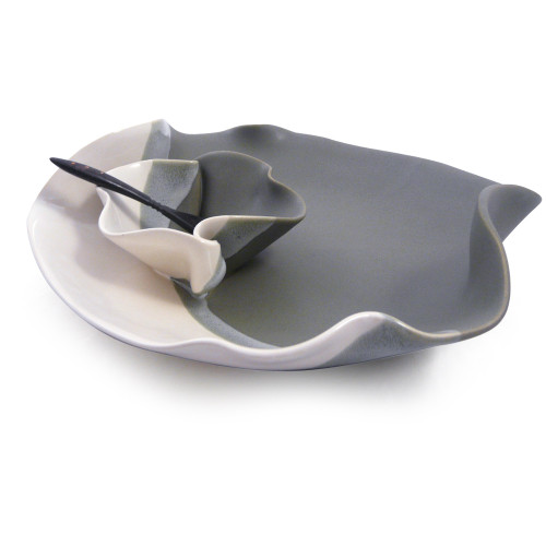 Hilborn Pottery Contemporary Twist Chip Dip Dish - Thumbnail 5
