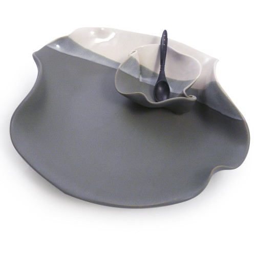 Hilborn Pottery Contemporary Twist Chip Dip Dish - Thumbnail 2