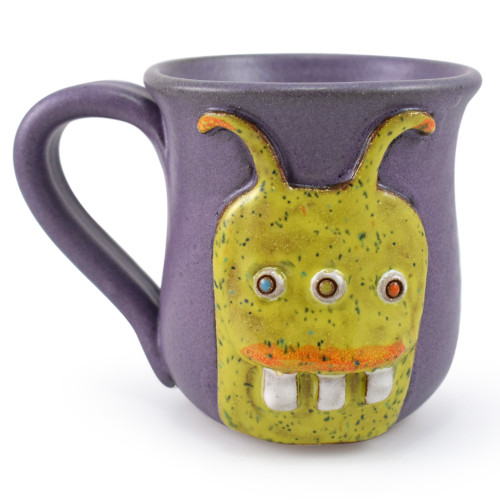 Caffeine Monster Sculpted Stoneware Mug