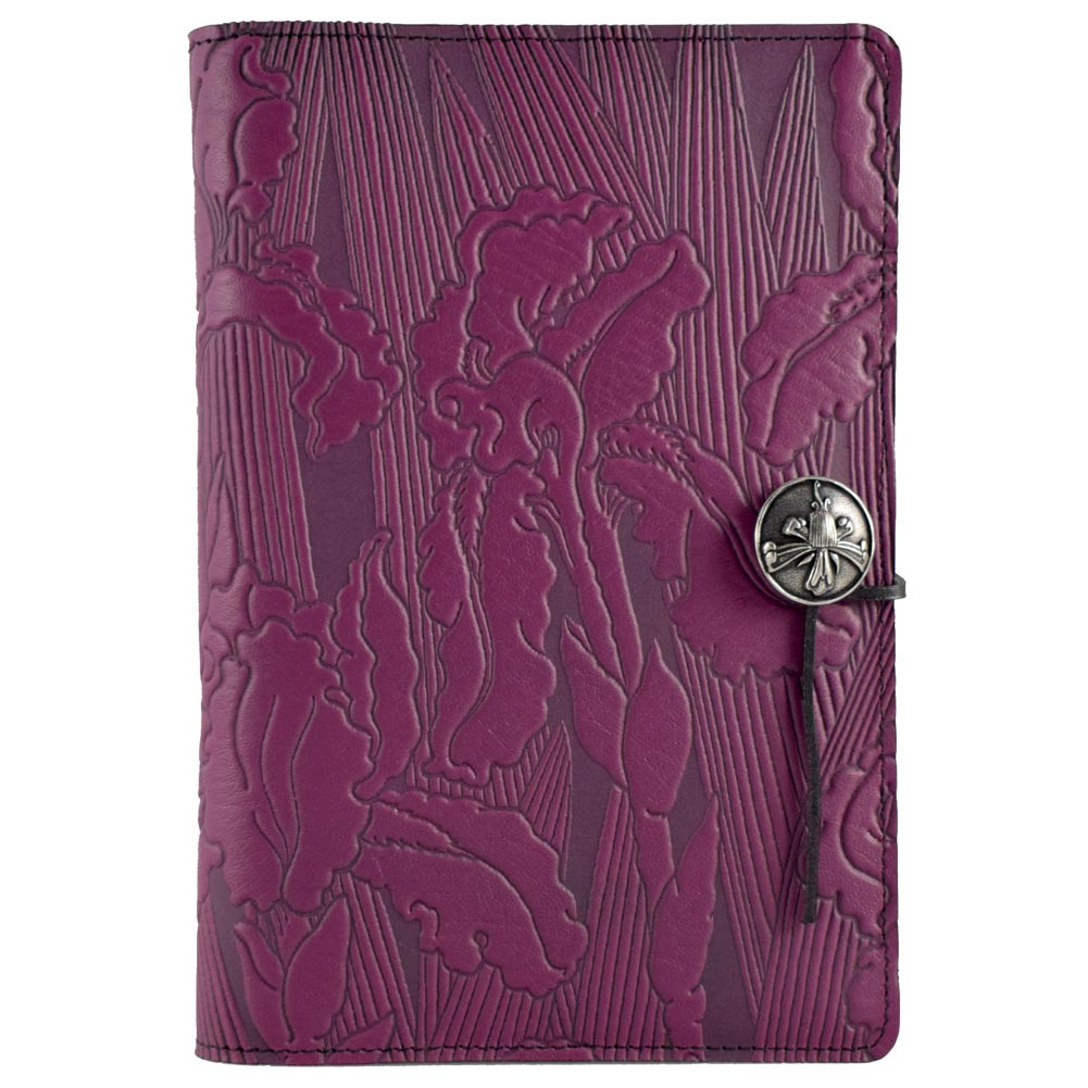 Embossed Leather Journal: Purple Iris