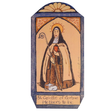 Patron Saint Retablo Plaque: St Colette of Corbie | Pregnant Mothers to Be
