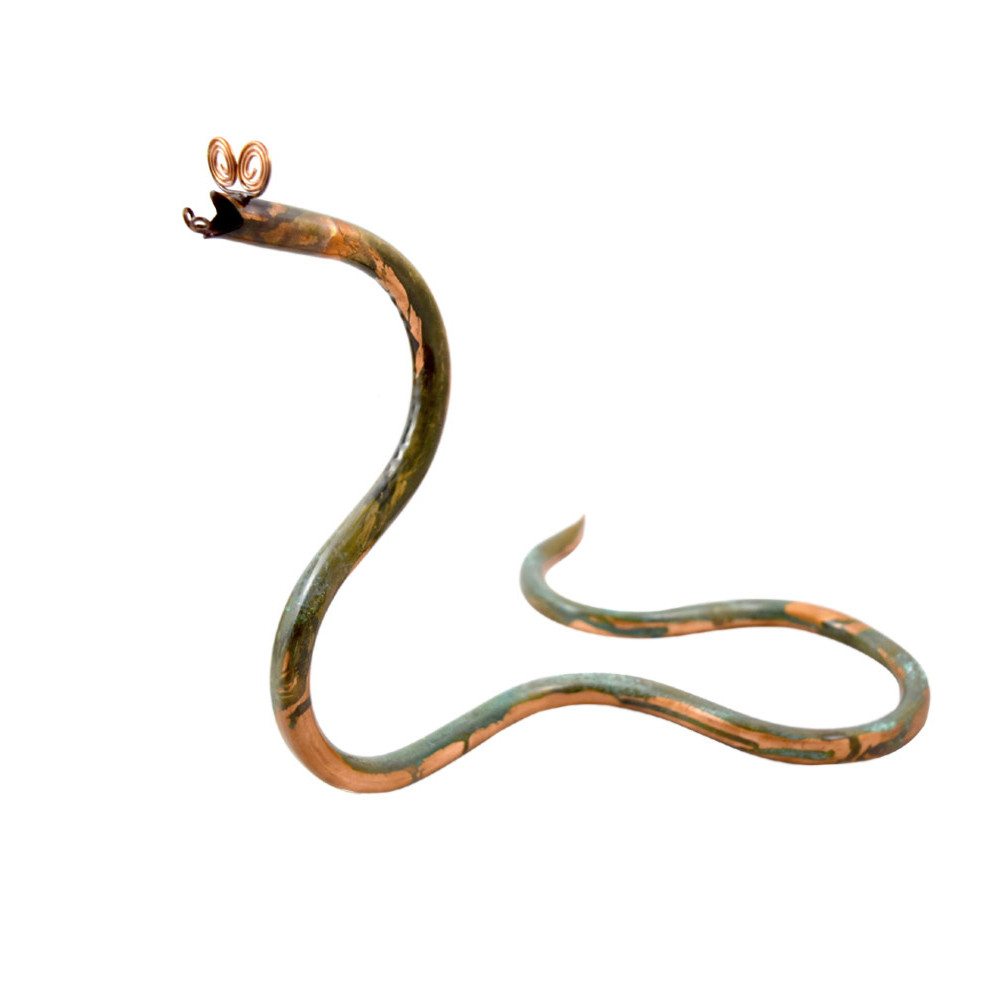 Whimsical "Copper-head" Garden Snake
