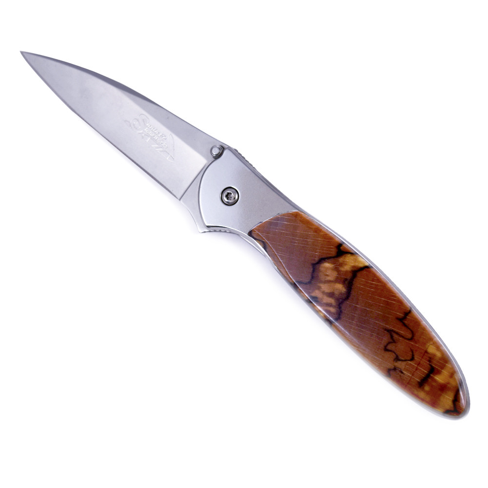 Kershaw 'Leek' Pocket Knife with Spalted Wood Handle