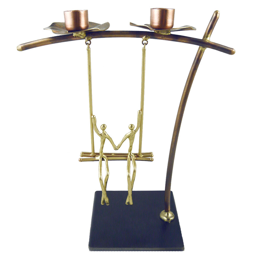 Lovers on a Swing Candle Holder