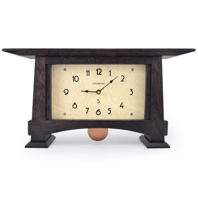 Hardwood Craftsman Mantel Clock with Pendulum | Handmade Arts and ...