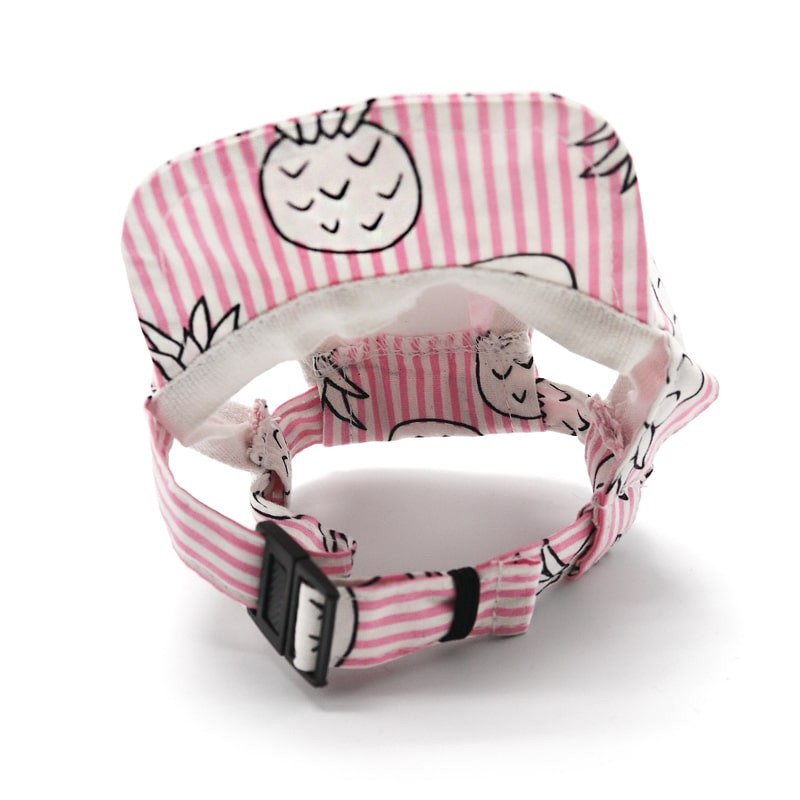 Dog Visor Hat Pink Pineapple Rockstar Puppy Boutique