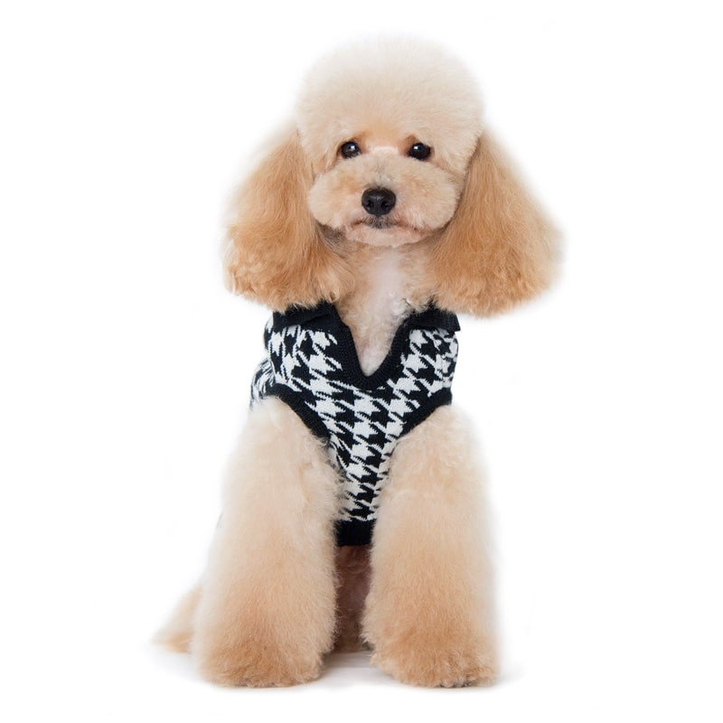houndstooth dog sweater