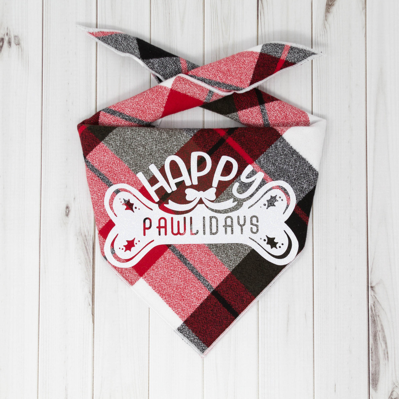 Dog Bandana Happy Pawlidays Rockstar Puppy Boutique
