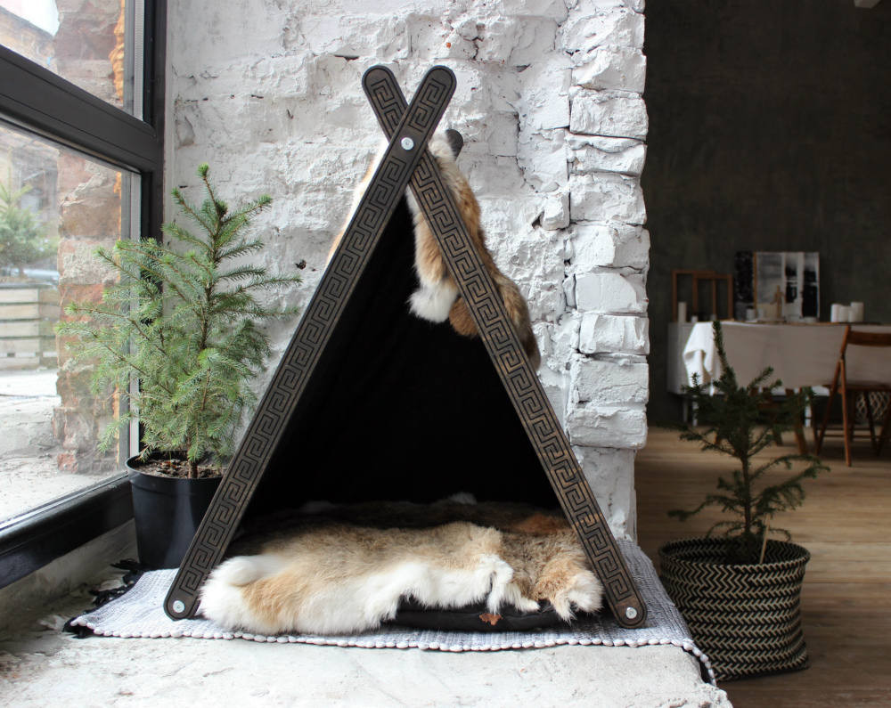 Cat House Teepee with Rare Lapin Rockstar Puppy Boutique