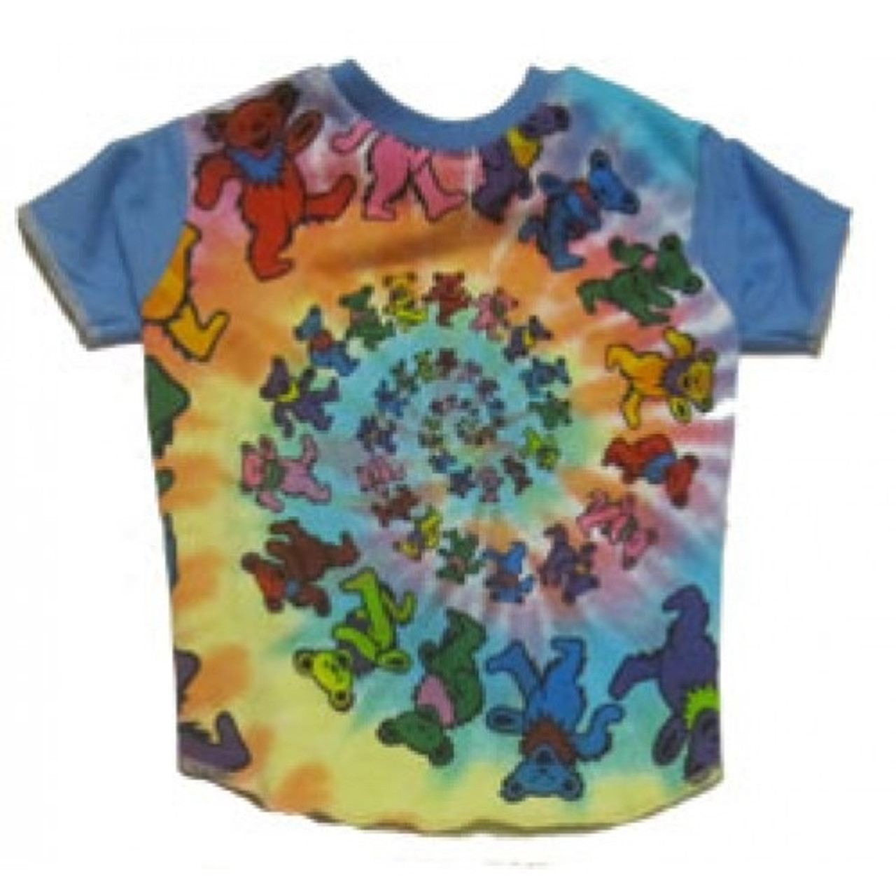 Grateful Dead Vintage Tie Dye Dancing Bears Spiral T Shirt 