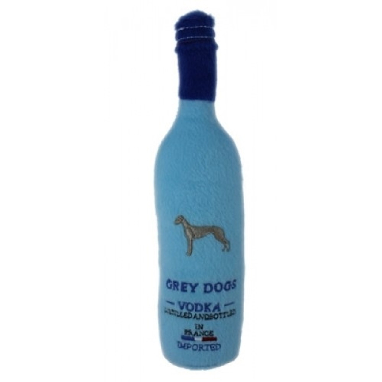 Designer Dog Toys  Grey Dogs Vodka Dog Toy