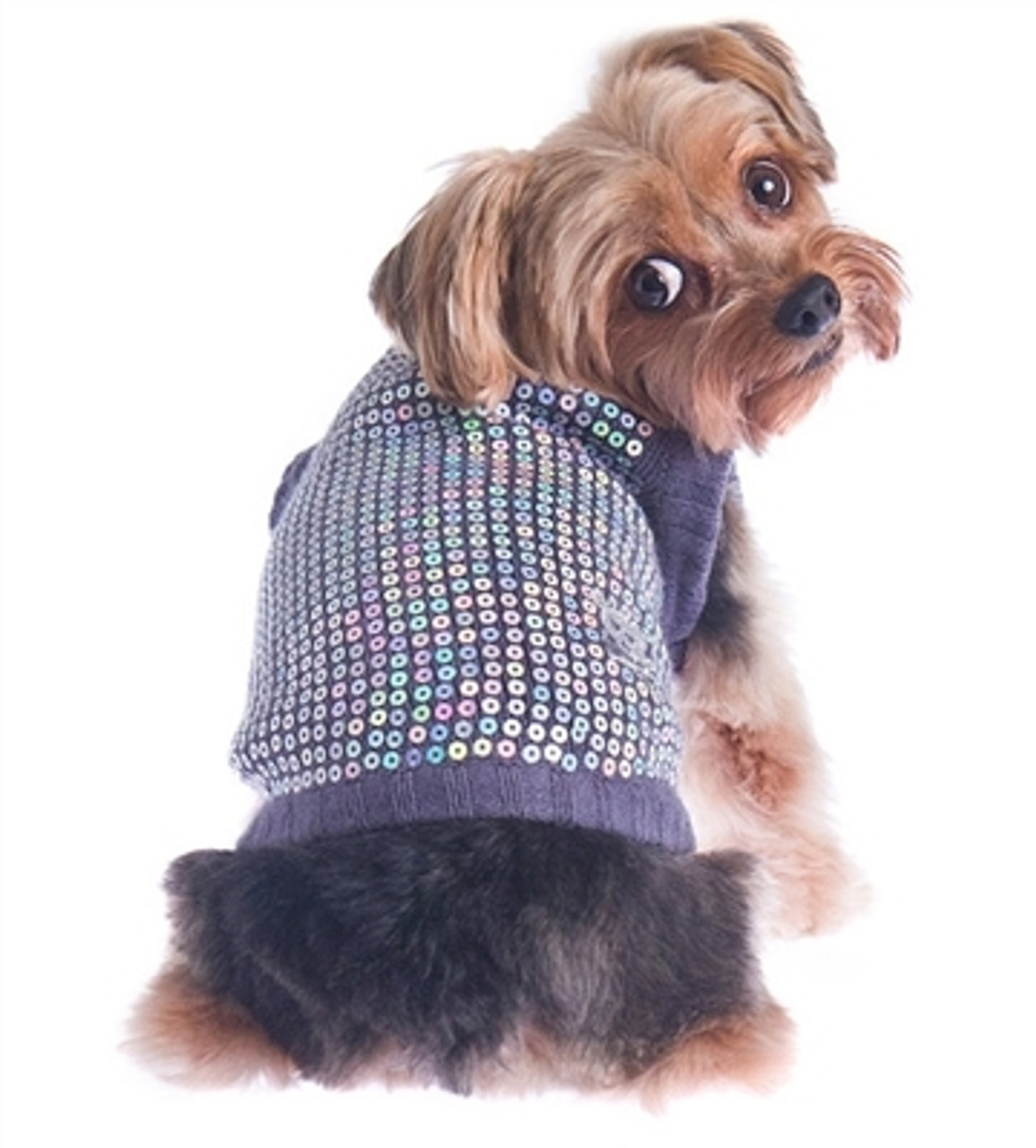 sequin dog sweater