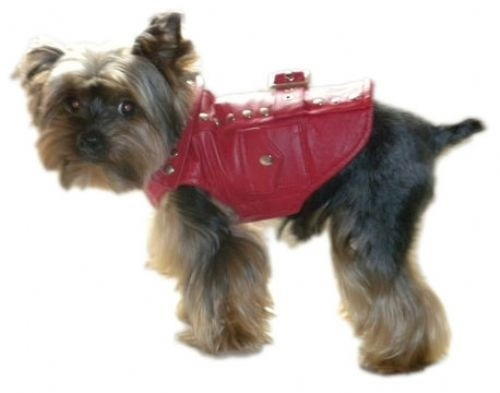 Dog Jacket | Black Leather Motorcycle Dog Jacket