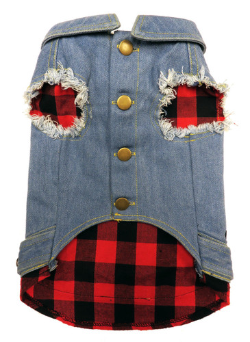 Acdc Rock N Roll Dog Denim Jacket Cool Dog Clothes