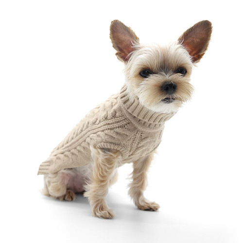 Dog Sweater - Cable Turtleneck