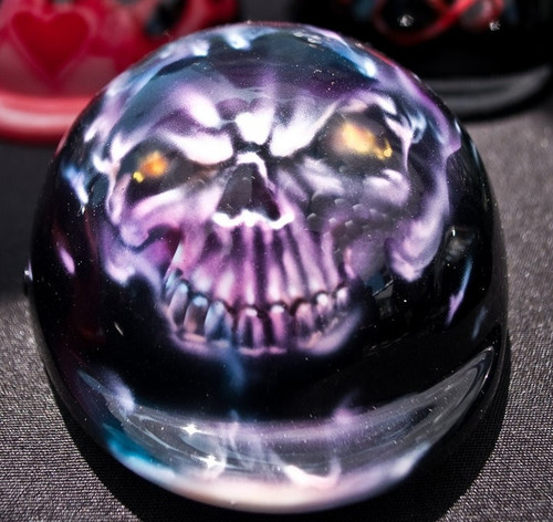 Purple Flaming Skull Dog Helmet Purple Flaming Skull Dog Helmet