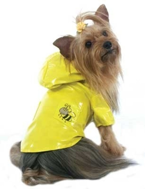 Yellow Bee Dog Raincoat