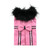  Dog Harness Coat - Wool Fur-Trimmed in Pink