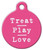 Pink Treat Play Love Dog ID Tag