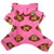 Pink Silly Monkey Hooded Fleece Dog Pajamas with Ears