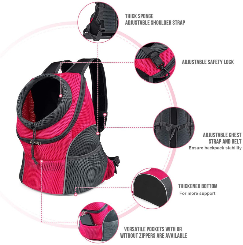 Backpack or Front Facing Carrier - (for 5-10 lb dogs)