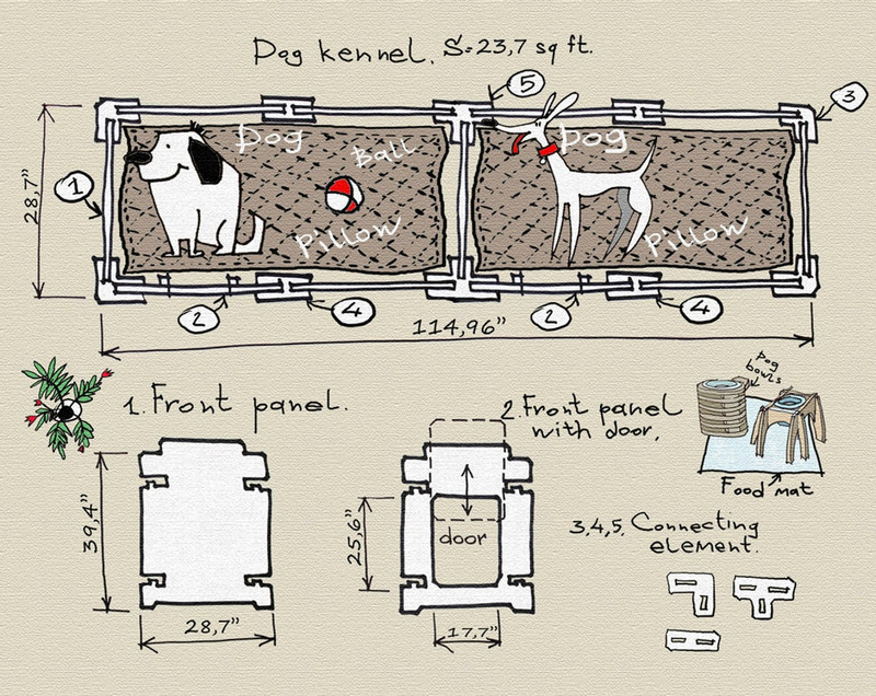 Double Large Dog Crate Plans