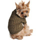 Cable Knit Dog Sweater - Combed Cotton Herb Green