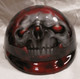 Airbrushed Red Eyes Skull Dog Helmet