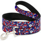 Grateful Dead steal your face dog leash red white blue