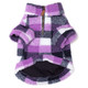 worthy dog purple plaid sherpa pullover 