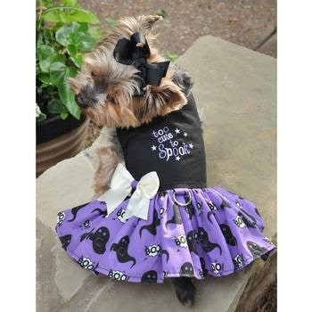 Petitebelle Halloween Cotton Shirt Tutu Puppy Dog Dress X-Large, Ghost Petitebelle Halloween Cotton Shirt Tutu Puppy Dog Dress X-Large, Ghost