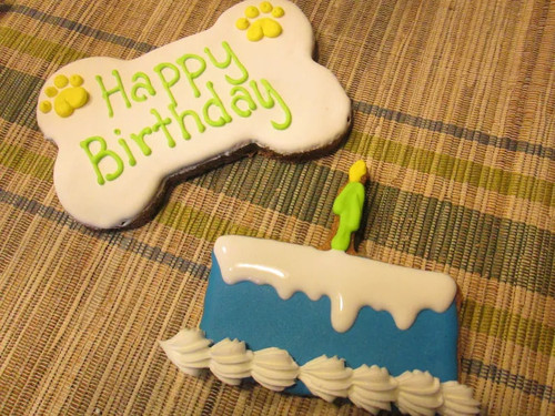 Bone Shaped Cake (approx 9.5″ x 6″) - Dog City Bakery