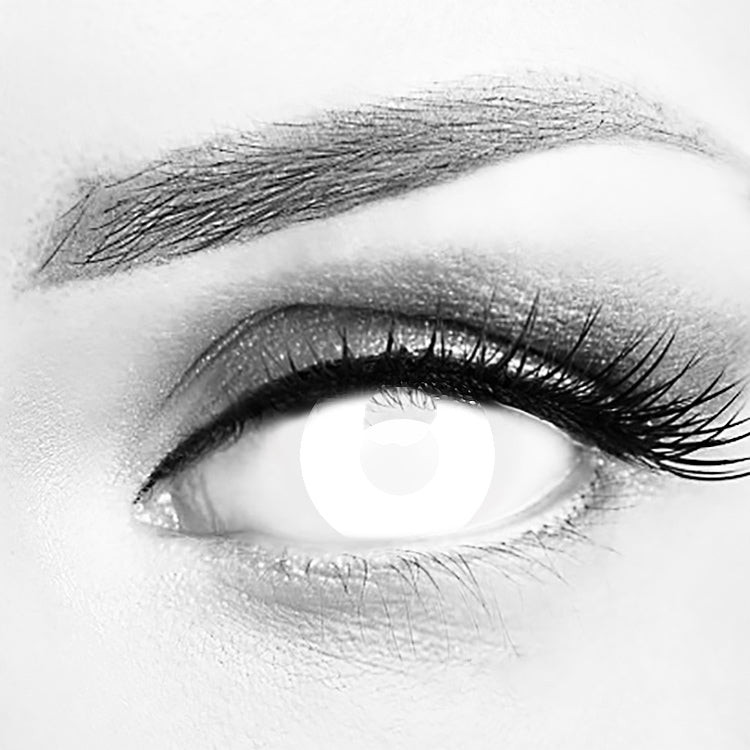 White Blind Super Zombie Cool Contacts | MocoQueen-14.5mm, 3