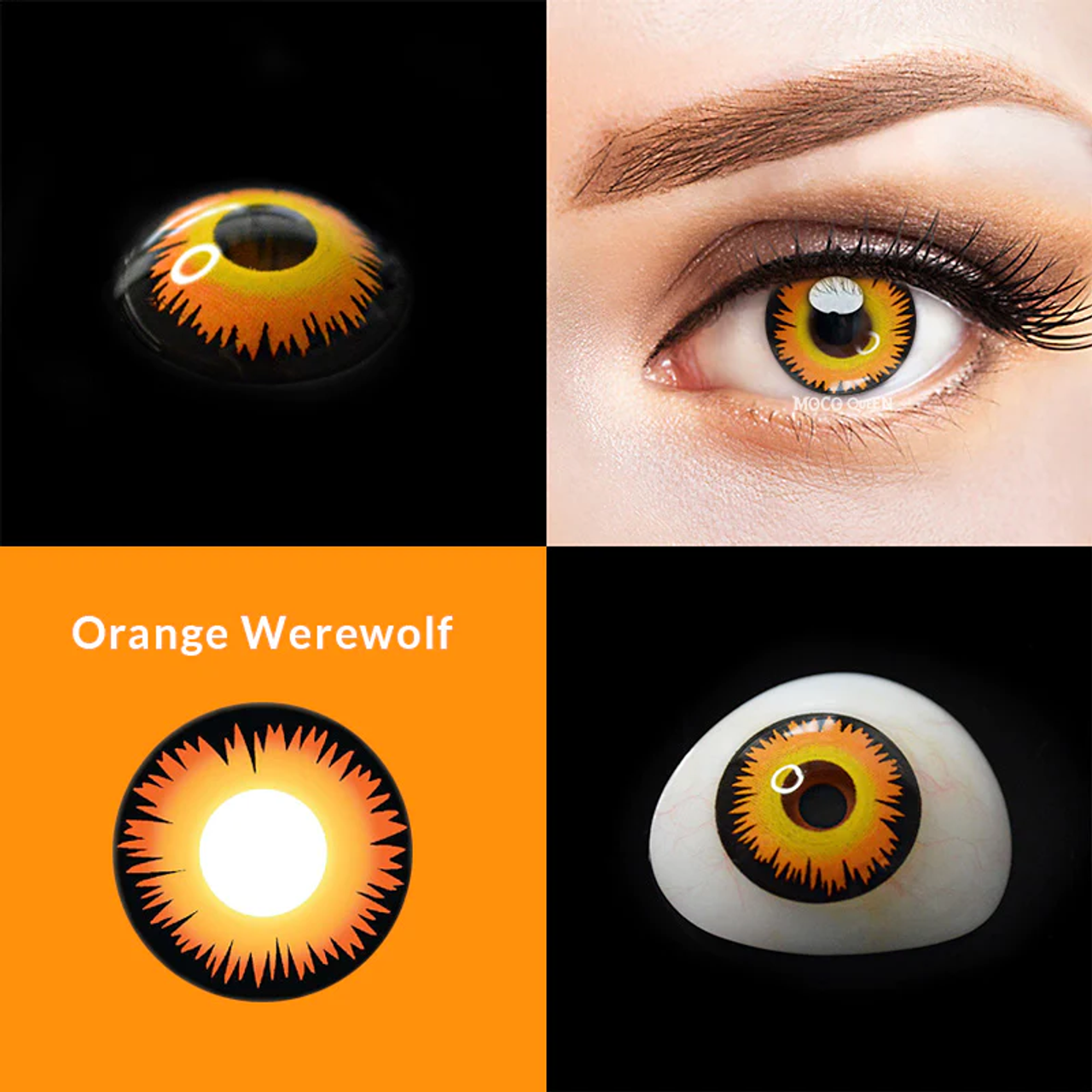 Orange werewolf eyes Crazy Contact lenses Halloween — iCrazyAngel