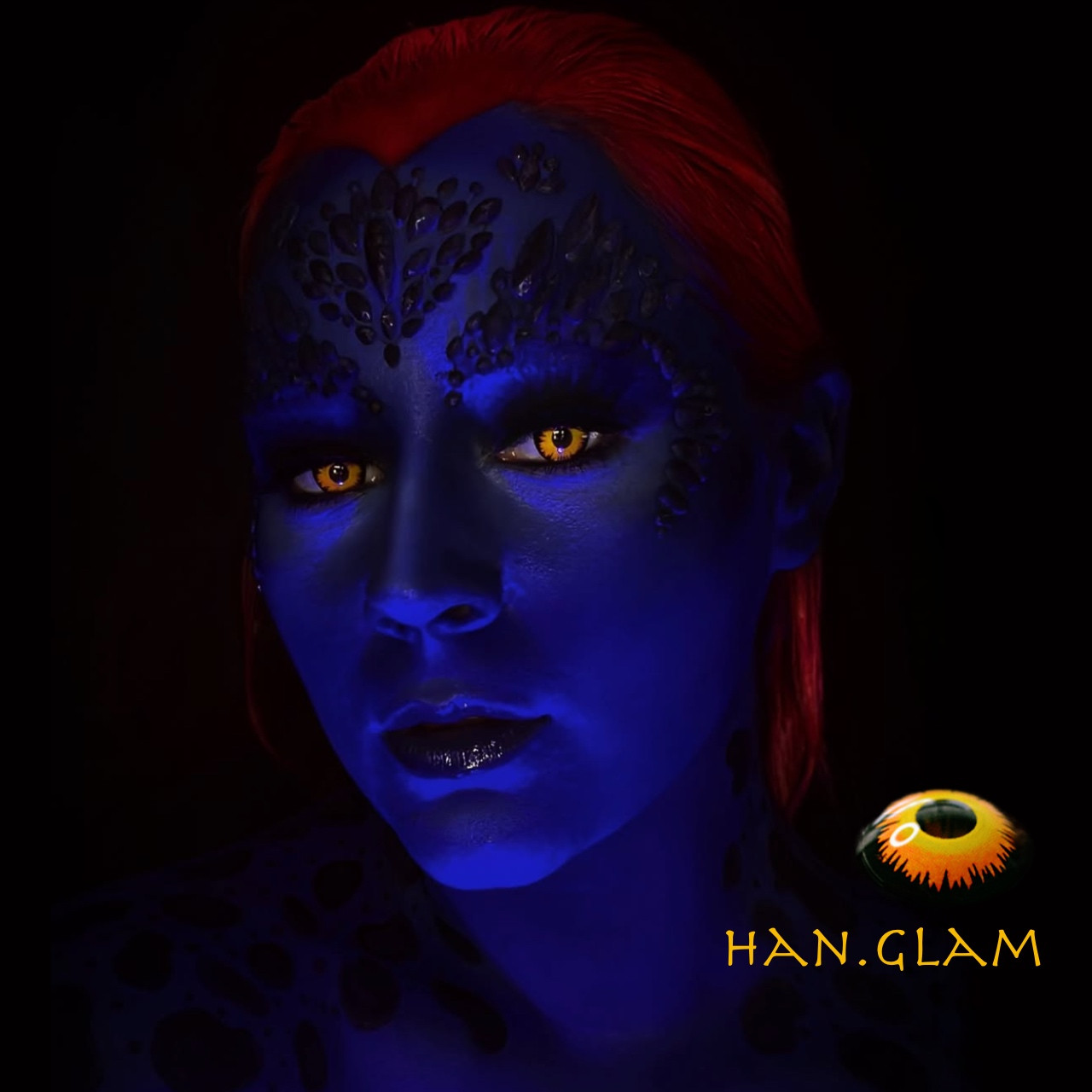 Yellow Orange Werewolf Halloween Contacts (Rx) | MocoQueen--14.5mm