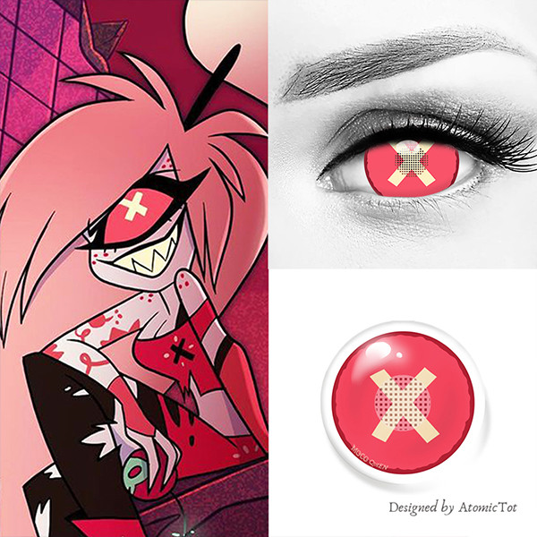 Cherri Bomb Red X 17mm Mini Sclera Costume Contacts | MocoQueen
