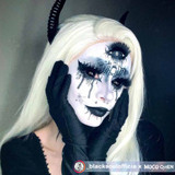 B20 NEW Black Sclera Costume Contacts UGC
