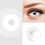 UV Glow White Out 17mm Mini Sclera Halloween Costume Contacts (UV Function)