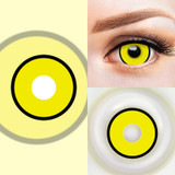 Mad Hatter 17mm Yellow Mini Sclera Halloween Costume Contacts Sample