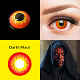 Star Wars Sith Darth Maul Red Yellow Contacts Sample