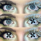 Black Button XX Anime Halloween Costume Contacts UGC