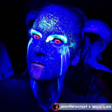UV Glow Red 17mm Mini Sclera Halloween Costume Contacts (UV Function) UGC