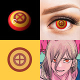 CM AnimePower Red Yellow Costume Contacts (Rx) Sample